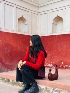 Stylish Red Knit Sweater