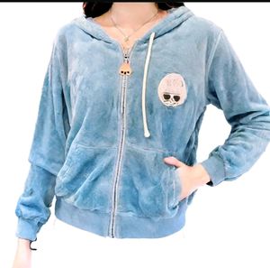 Sky Blue Velvet Jacket