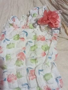 Western Short Frock For 2-4 Years