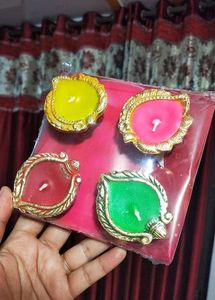 Decorative Candle Diya (Set of 4)
