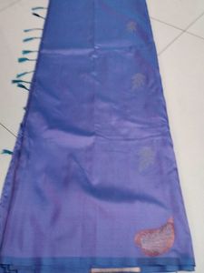 Elegant violet soft silk Saree