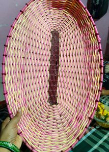 Ovel Shape Pink Decoration Basket