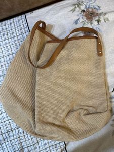 Super Cool Jute Kinda Hobo Tote Bag