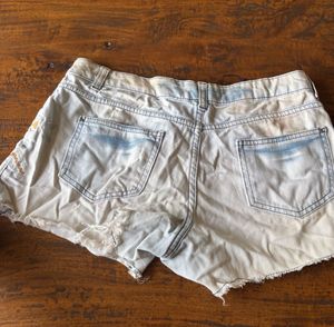 Distressed Denim Mini Shorts