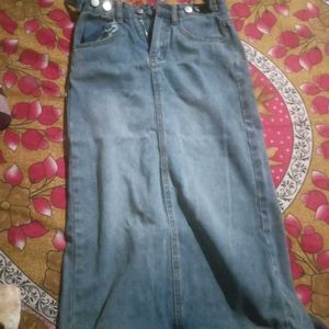 Denim Maxi Skirt