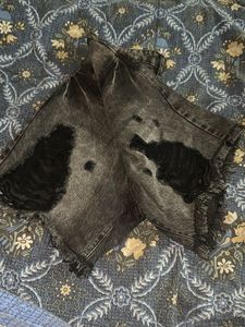 Distressed Denim Shorts