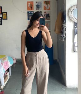 Wide Leg Trousers With Top