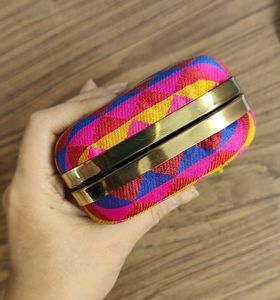 Multicolored Brocade Clutch - Factory Reject