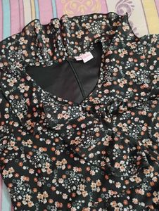 Floral Print Ruffled Dress