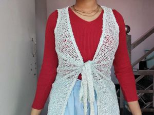 Crochet Tie-Front Vest