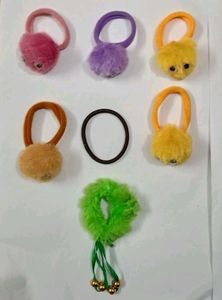 Hair Accessories Rubber Bands Clips Band Total 11