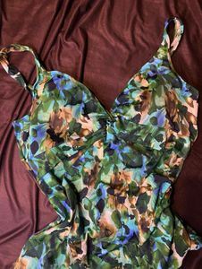 Floral Print One-Piece Top/Swimsuit