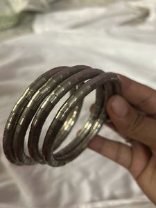 Silver Tone Adjustable Bracelet Set