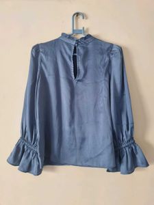 Satin Blouson Formal Top