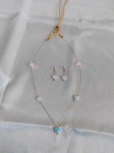 Kids Invisible Necklace With Earring