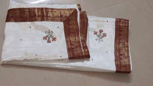 Elegant White Saree