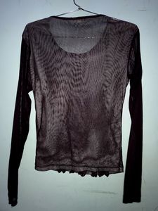 Mesh Top Long Sleeve