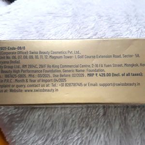 Swiss Beauty High Performance Foundation | Water-R