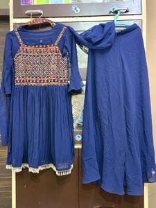 Embroidered Kurta Palazzo Set