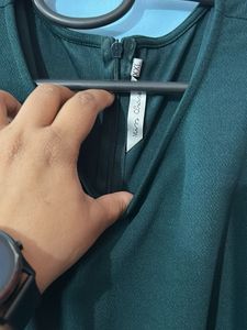 Elegant Green Flared Top