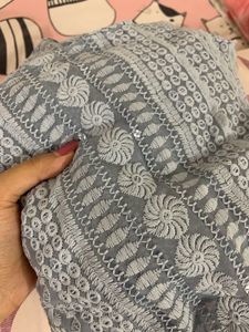 Chikankari Grey Kurta