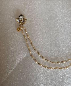 Beautiful Nose pin with pearl chain