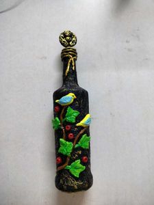 Handcrafted Bird & Vine Bottle