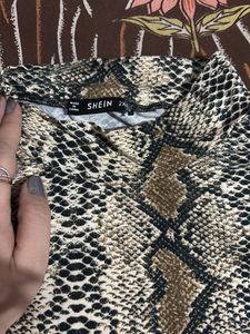 Snakeskin Bodycon Top
