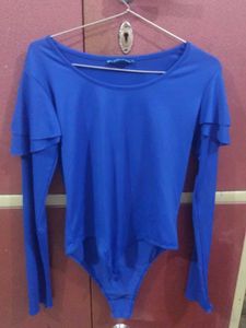 Blue Bodysuit Top