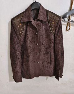 Embellished Brown Jacket