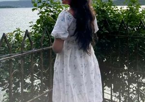 Floral White Midi Dress