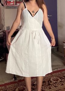 White Sundress with Tie Waist