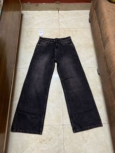 Wide Leg Black Jeans 32