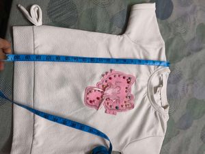 Beautiful White Party Top For 8-10 Years Girl