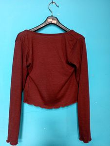 BROWN SHRUG TOP 🤎