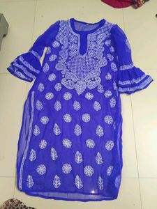 Blue Embroidered Kurta
