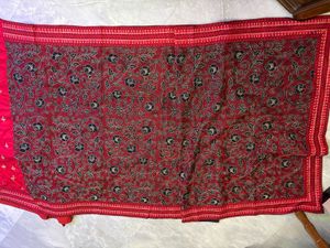 Weaving Katha Stitch Silk Saree