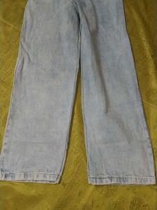 Wide Leg Light Wash Denim Jeans