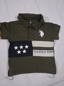 USPA Kids Polo T-Shirt.stain will go away.