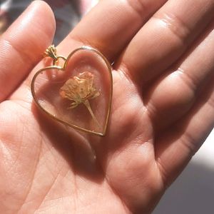 Real Rose Bud Necklace