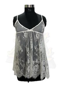 White Floral Lace Babydoll