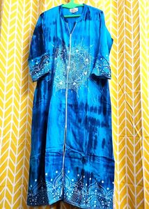 Blue Tie-Dye Kurta