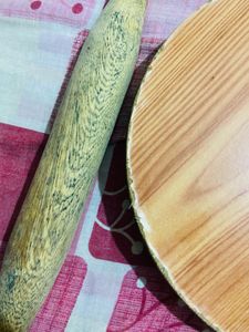 Wooden Rolling Pin &amp; Board Set