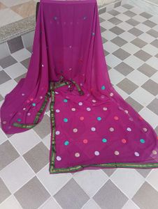 Magenta Saree 💜