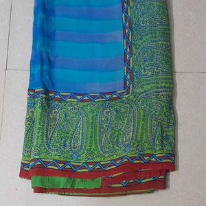 Blue &amp; Green Saree
