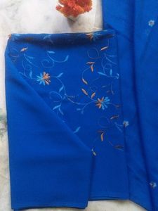Serene Bloom l Unstitched Blue Kurta Set