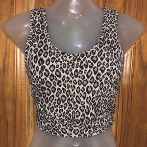Y2K Aesthetic Cheetah Print Top