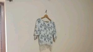 Floral White Casual Top