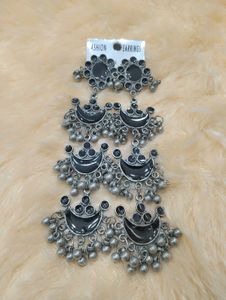 Silver Tone Dangle Earrings
