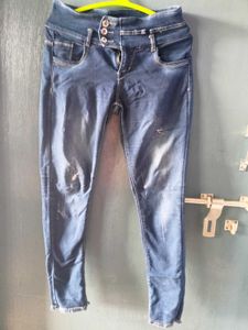 Distressed Denim Jeans
